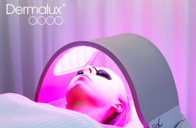 Professional LED skin treatment being carried out at Sirens Hair and Beauty in Durham for clearer, healthier complexion.